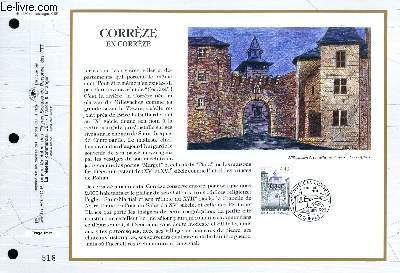 FEUILLET ARTISTIQUE PHILATELIQUE - CEF - N 1230 - CORREZE EN CORREZE