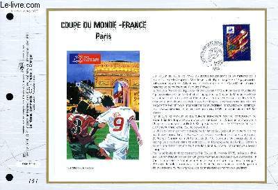 FEUILLET ARTISTIQUE PHILATELIQUE - CEF - N 1323 - COUPE DU MONDE - FRANCE - PARIS