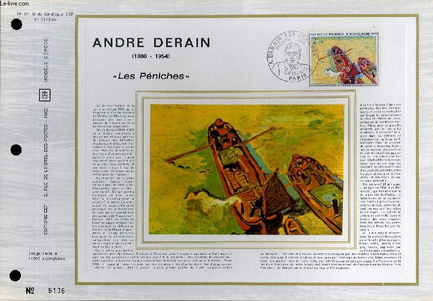 FEUILLET ARTISTIQUE PHILATELIQUE SUR SOIE - CEF - ANDRE DERAIN - 1880-1954 - LES PENICHES - N 217S - N33 SOIE