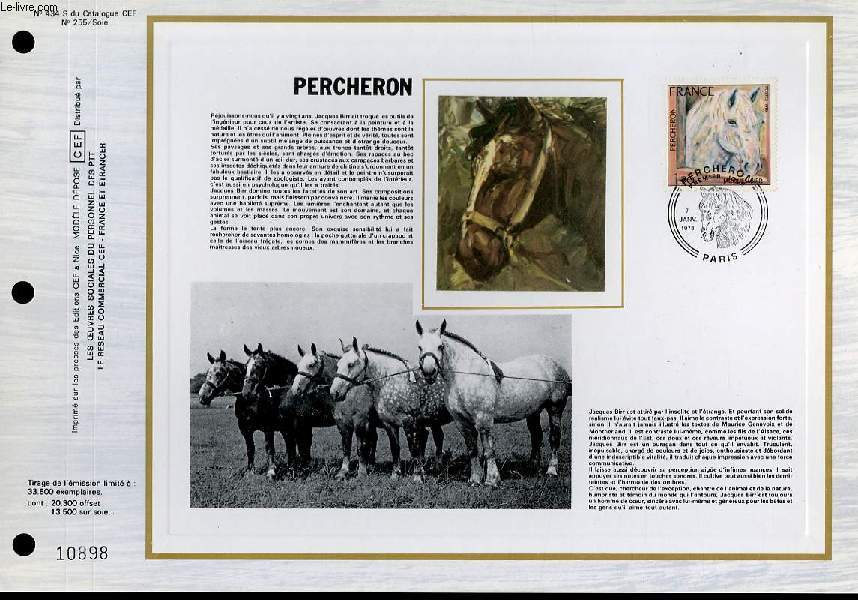 FEUILLET ARTISTIQUE PHILATELIQUE SUR SOIE - CEF - PERECHON - N 434S - N255 SOIE
