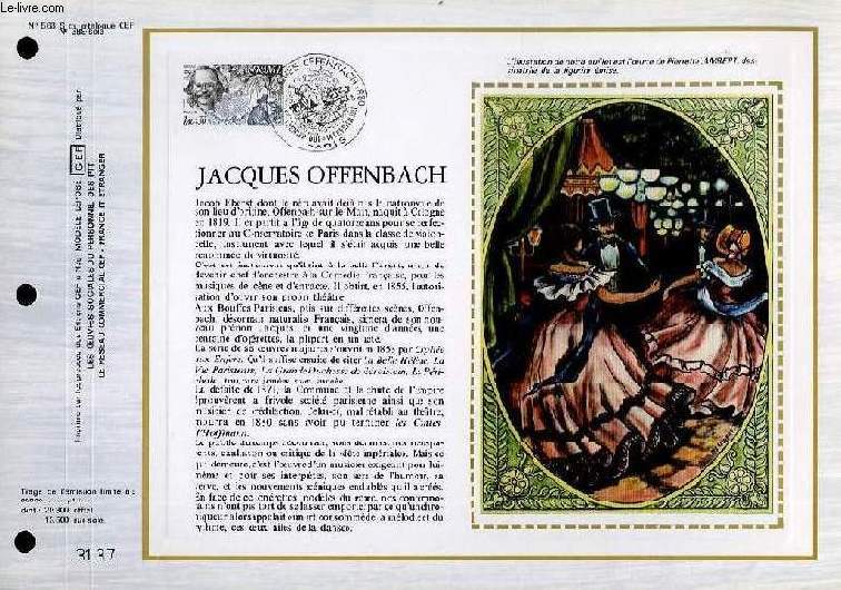 FEUILLET ARTISTIQUE PHILATELIQUE SUR SOIE - CEF - JACQUES OFFENBACH - N 568S - N389 SOIE