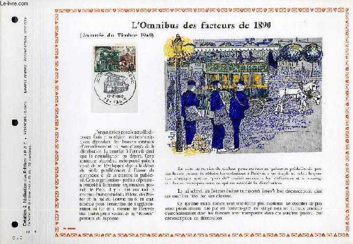 FEUILLET ARTISTIQUE PHILATELIQUE - PAC - 69 - 06 - L'OMNIBUS DES FACTEURS DE 1890