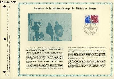 FEUILLET ARTISTIQUE PHILATELIQUE - PAC - 76 - 26 - CENTENAIRE DE LA CREATION DU CORPS DES OFFICIERS DE RESERVE