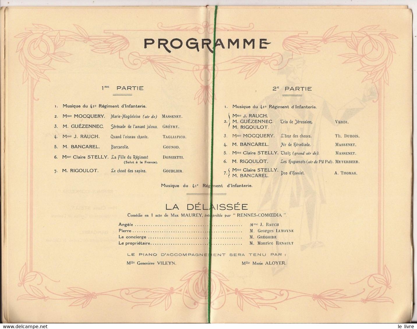 LOT MENU + PROGRAMME BANQUET FERNAND DAVID MINISTRE DE L'AGRICULTURE CENTENAIRE DE L'ECOLE DE GRAND-JOUAN RENNES 1930