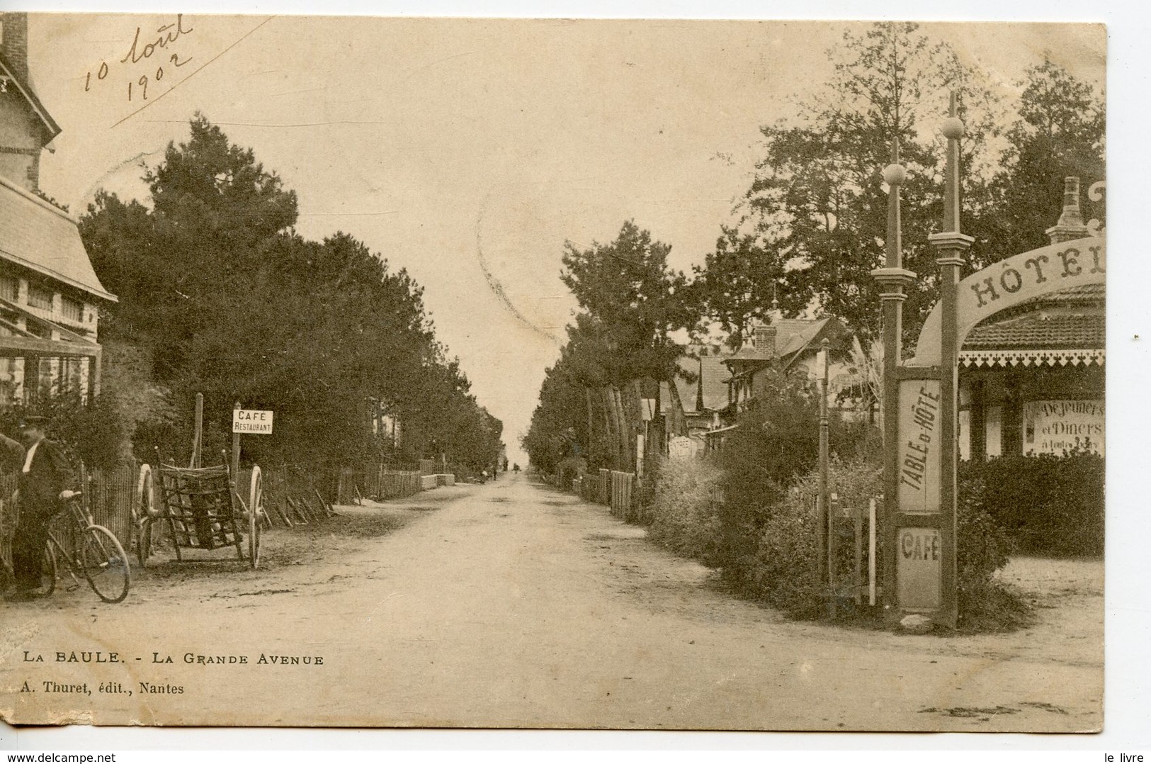 CPA 44 LA BAULE. LA GRANDE AVENUE 1902