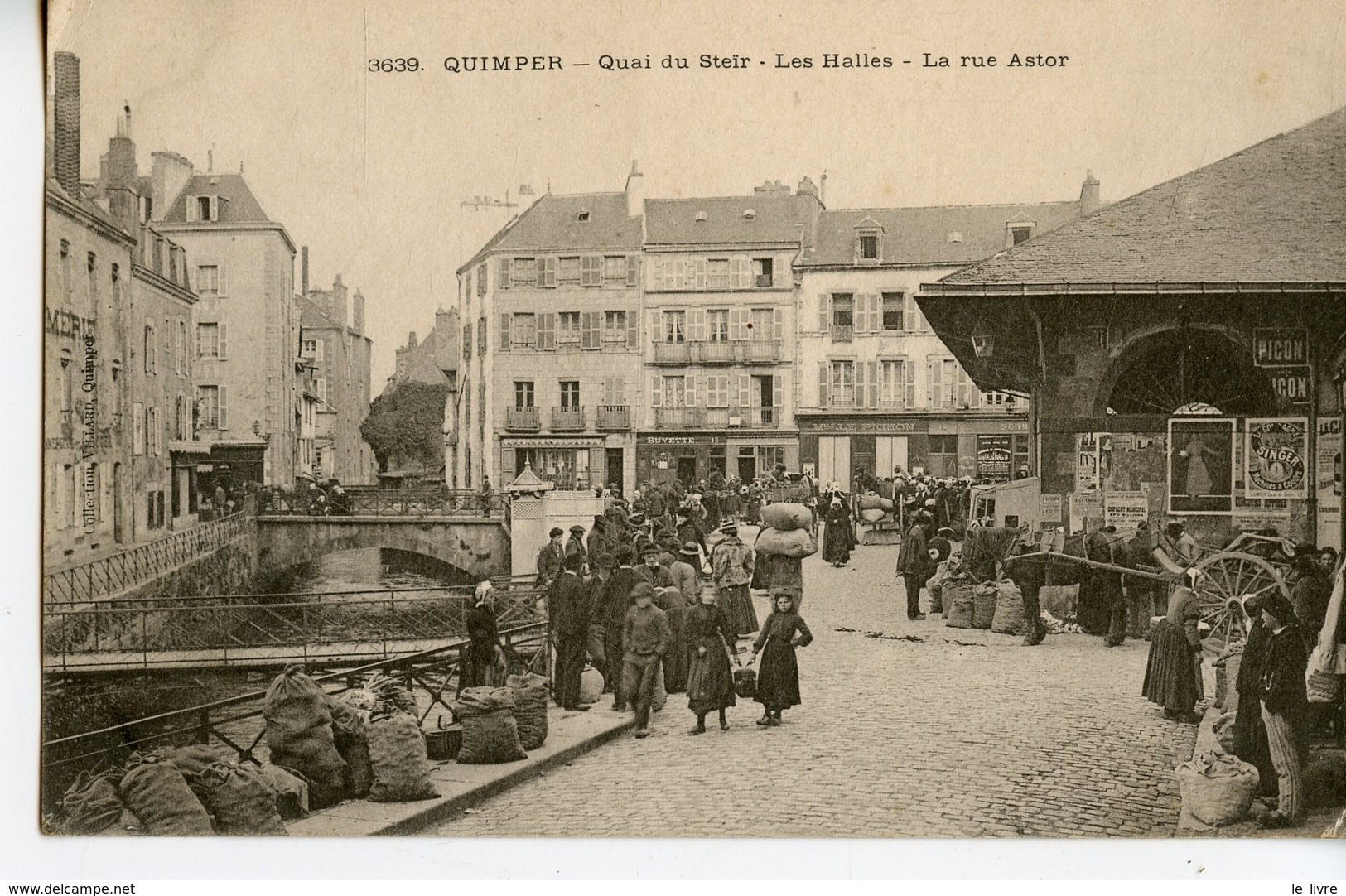 CPA 29 QUIMPER. QUAI DU STEIR. LA RUE ASTOR 1906