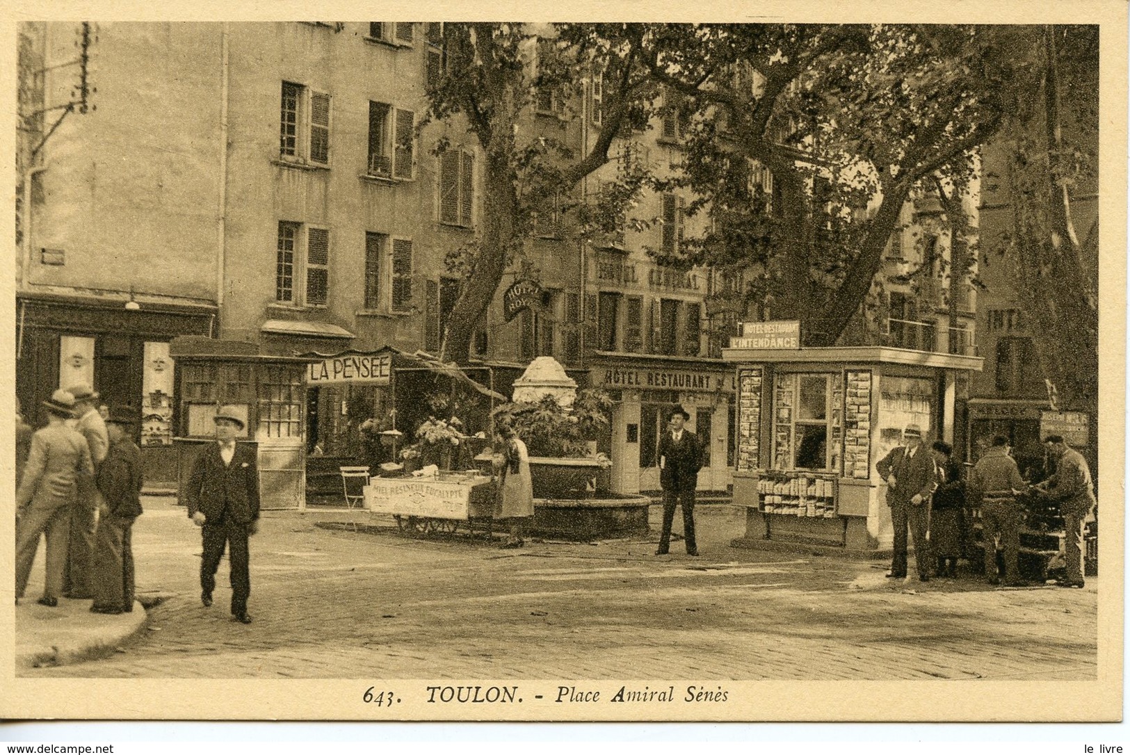 CPA 83 TOULON. PLACE AMIRAL SENES