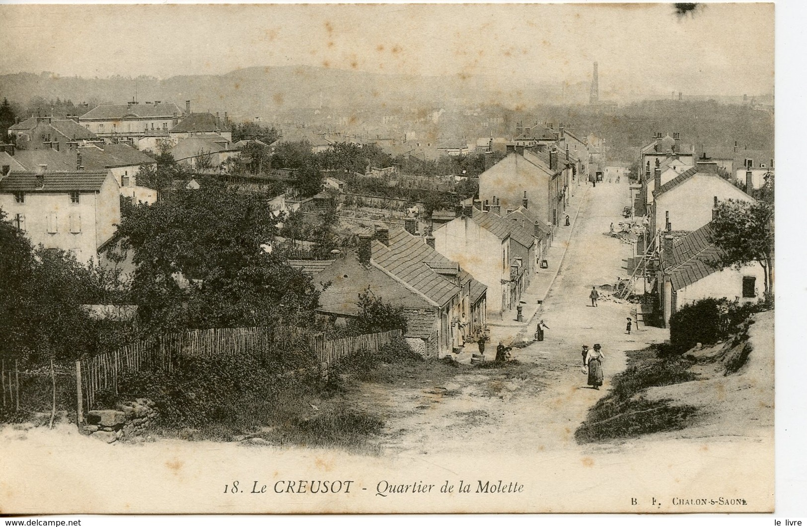 CPA 71 LE CREUSOT. QUARTIER DE LA MOLETTE