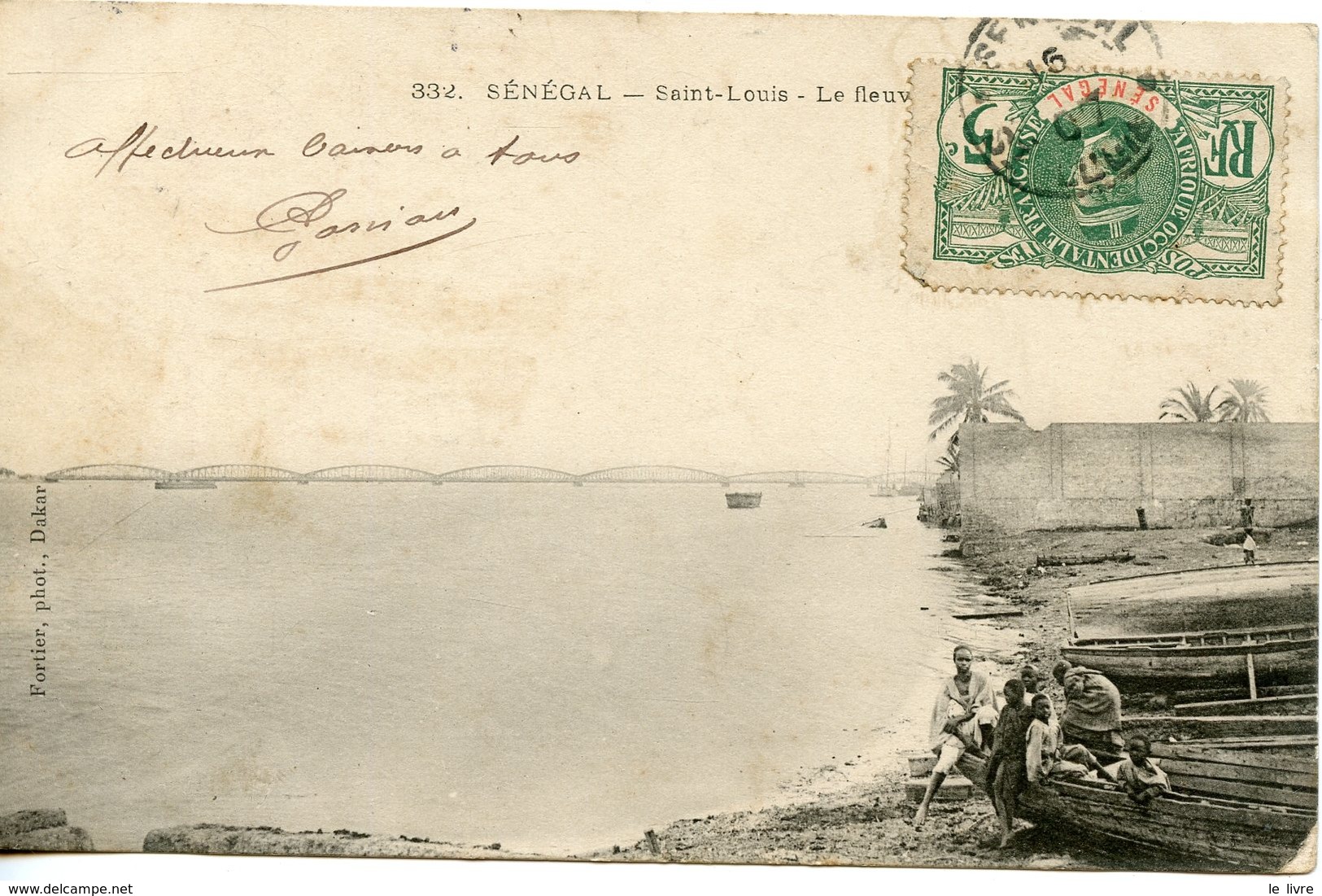 CPA SENEGAL. SAINT-LOUIS. LE FLEUVE 1907