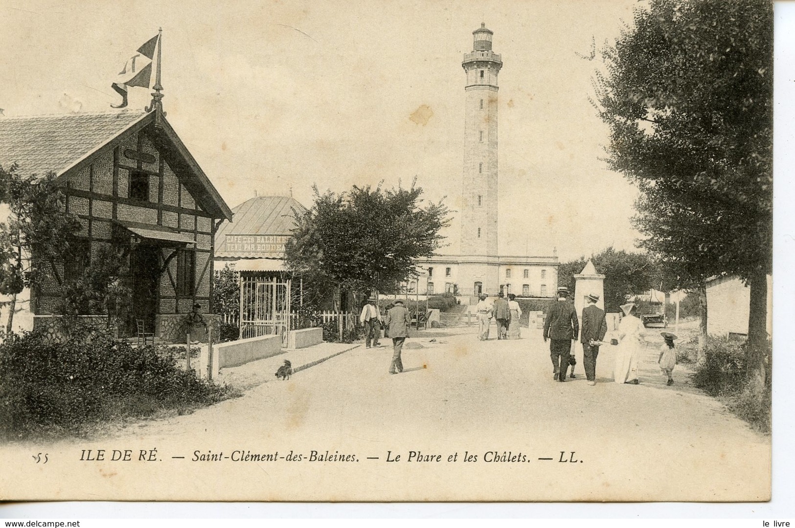CPA 17 ILE DE RE. SAINT-CLEMENT-DES-BALEINES. LE PHARE ET LES CHALETS. 1903