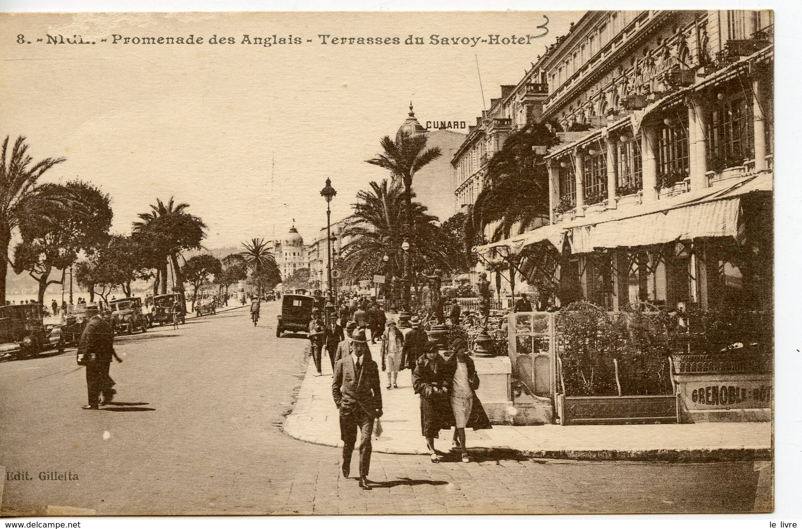 CPA 06 NICE. PROMENADE DES ANGLAIS. TERRASSE DU SAVOY-HOTEL (VERS 1930)