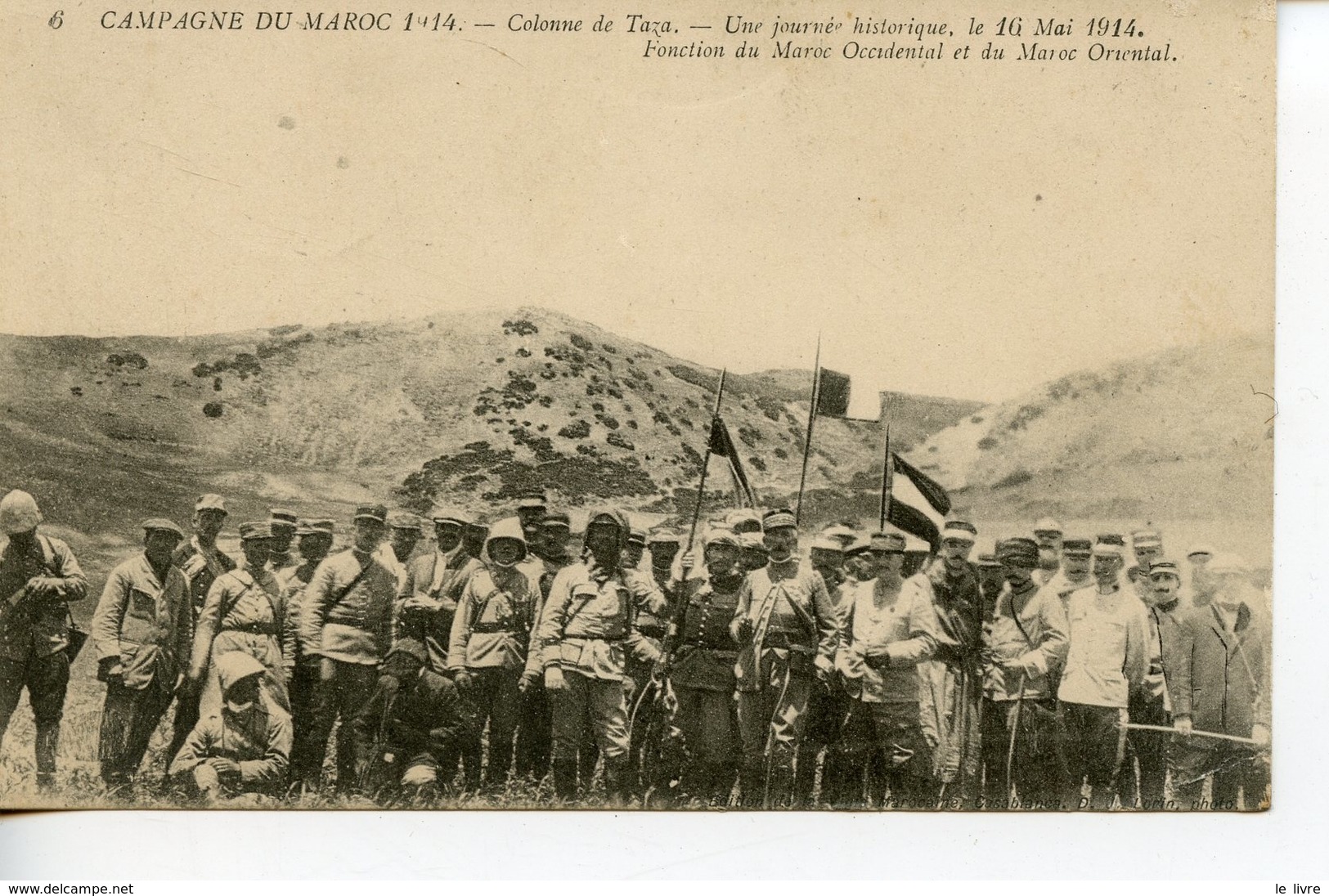 CPA CAMPAGNE DU MAROC 1914. COLONNE DE TAZA. 