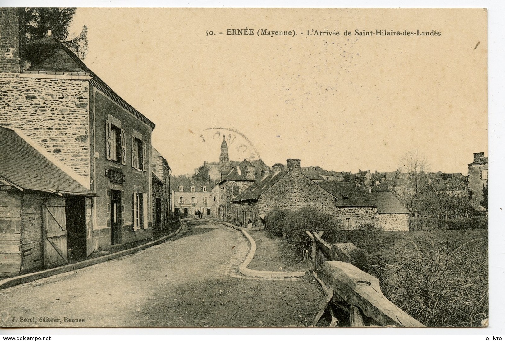 CPA 53 ERNEE. L'ARRIVEE DE SAINT-HILAIRE DES LANDES 1916