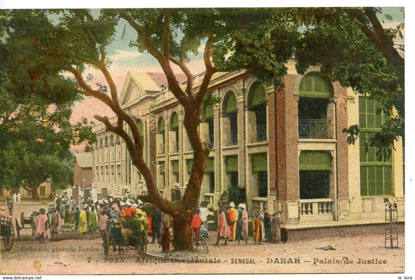 CPA COLORISEE SENEGAL DAKAR. PALAIS DE JUSTICE 1918