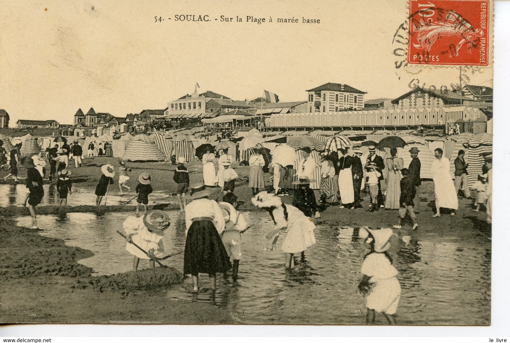 CPA 33 SOULAC. SUR LA PLAGE A MAREE BASSE 1914