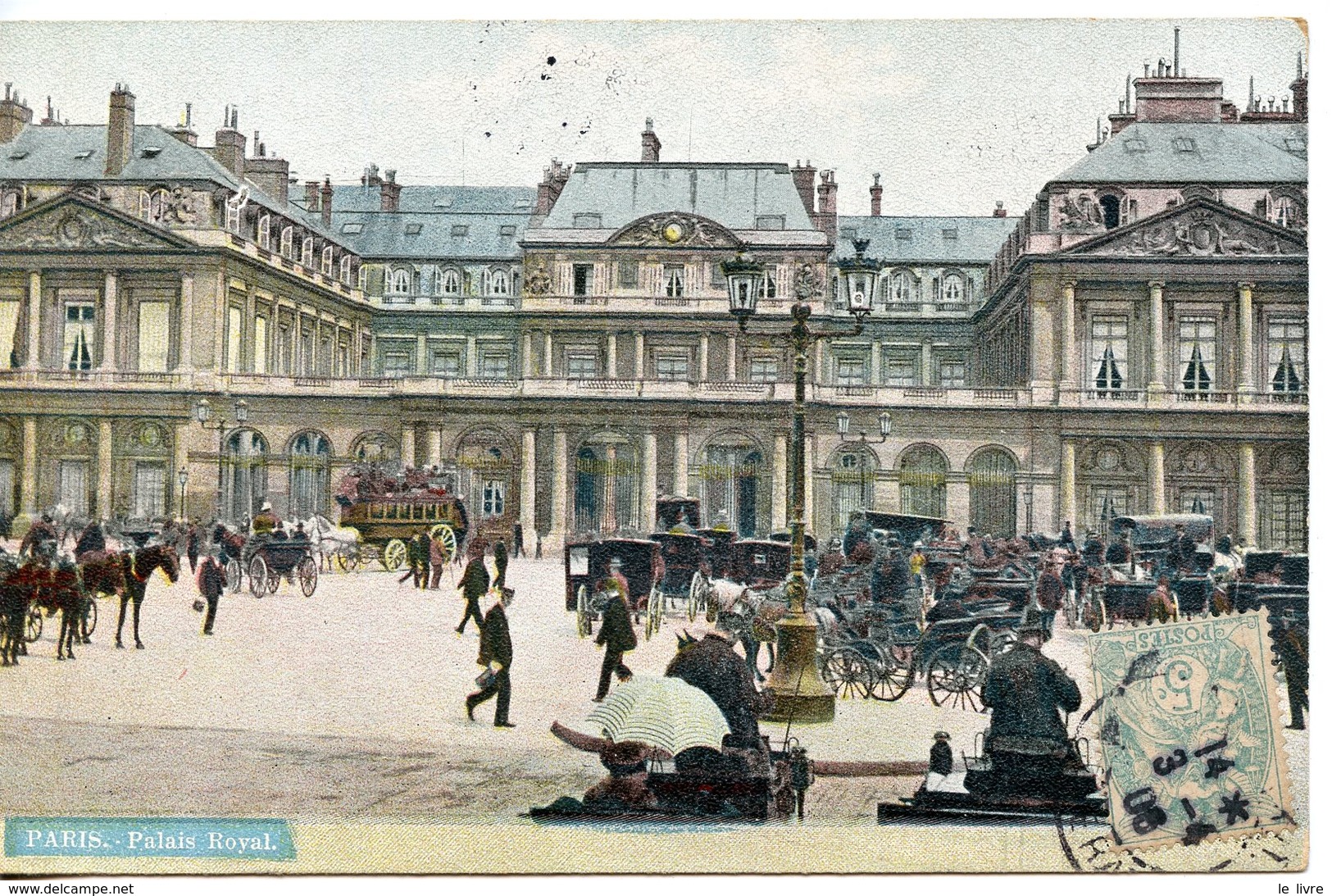 CPA COLORISEE 75 PARIS. PALAIS ROYAL 1906
