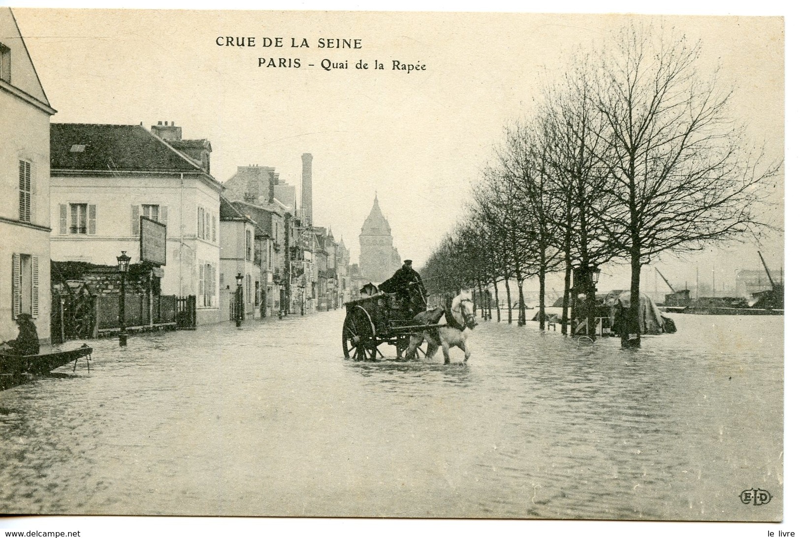 CPA 75 PARIS. CRUE DE LA SEINE. QUAI DE LA RAPEE