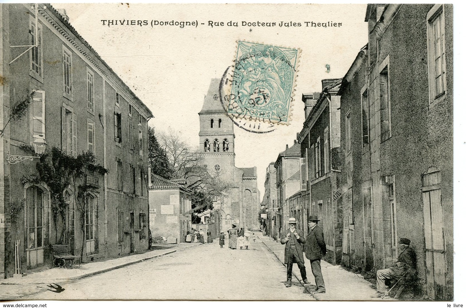 CPA 24 THIVIERS. RUE DU DOCTEUR JULES THEULIER