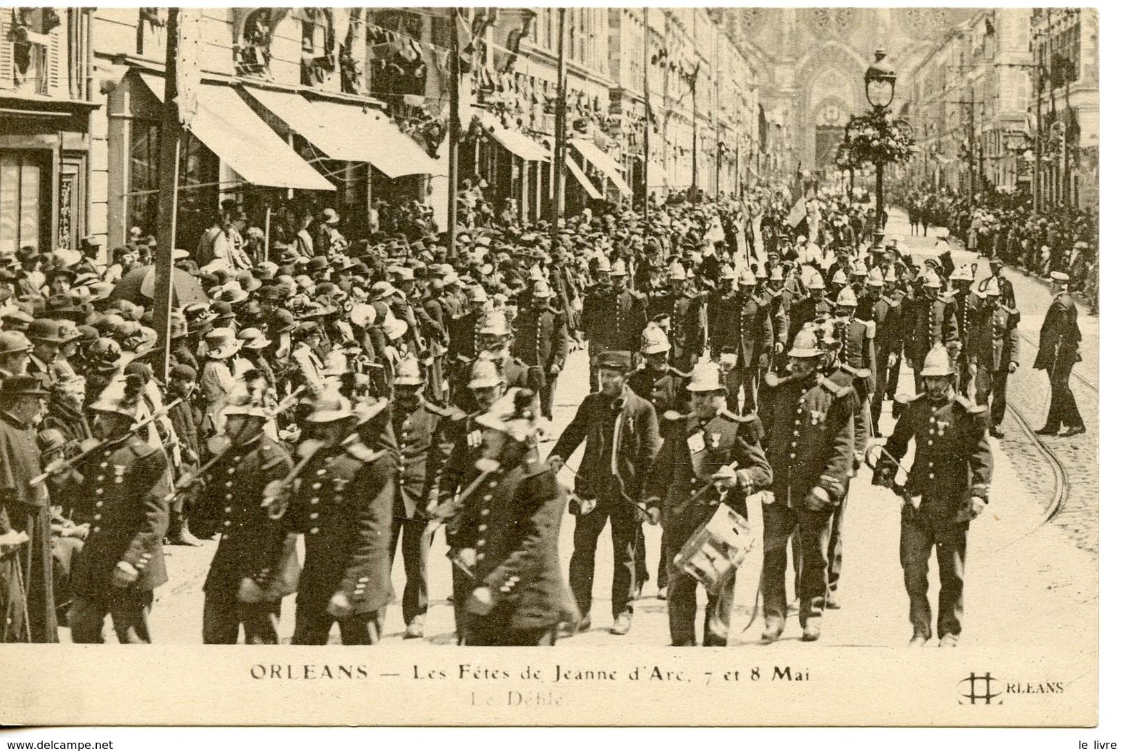 CPA 45 ORLEANS. FETES DE JEANNE D'ARC. LE DEFILE (POMPIERS)