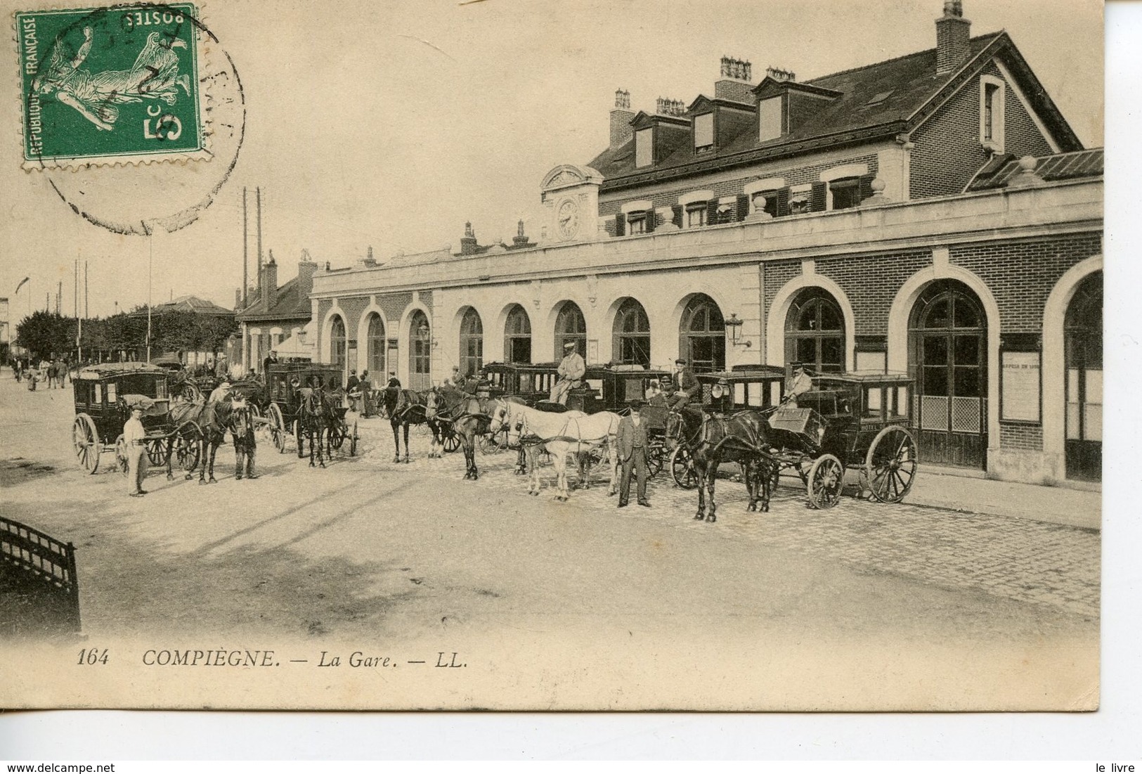 CPA 60 COMPIEGNE. LA GARE 1912