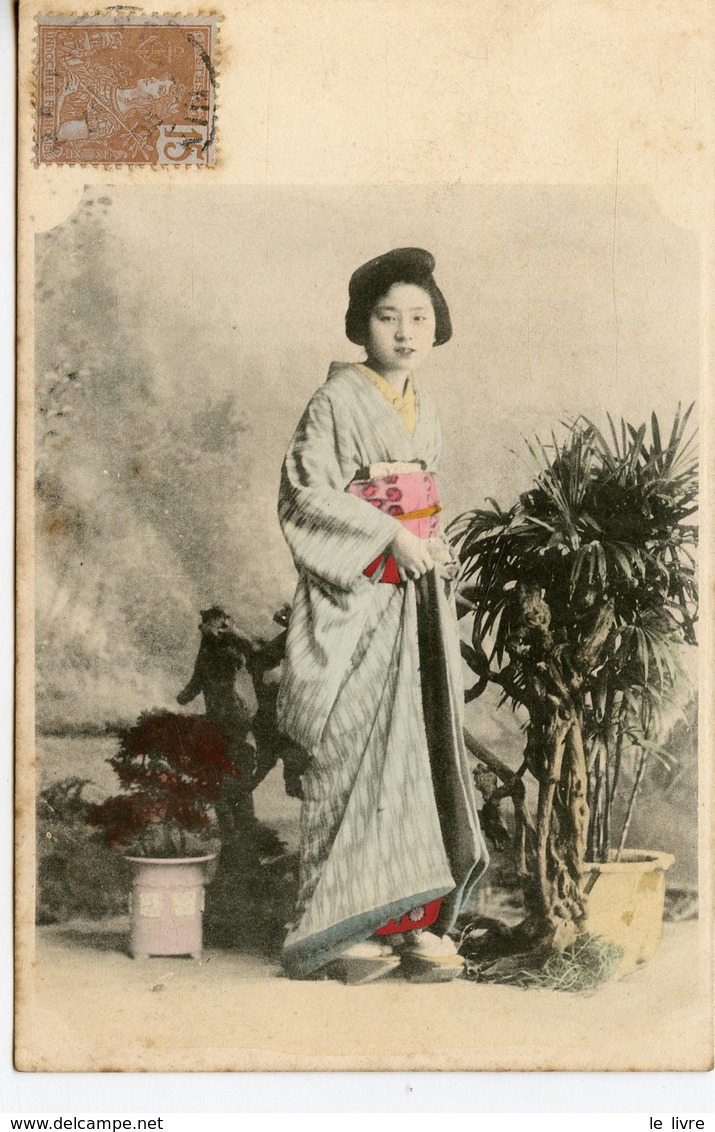 CPA COLORISEE JAPON. GEISHA