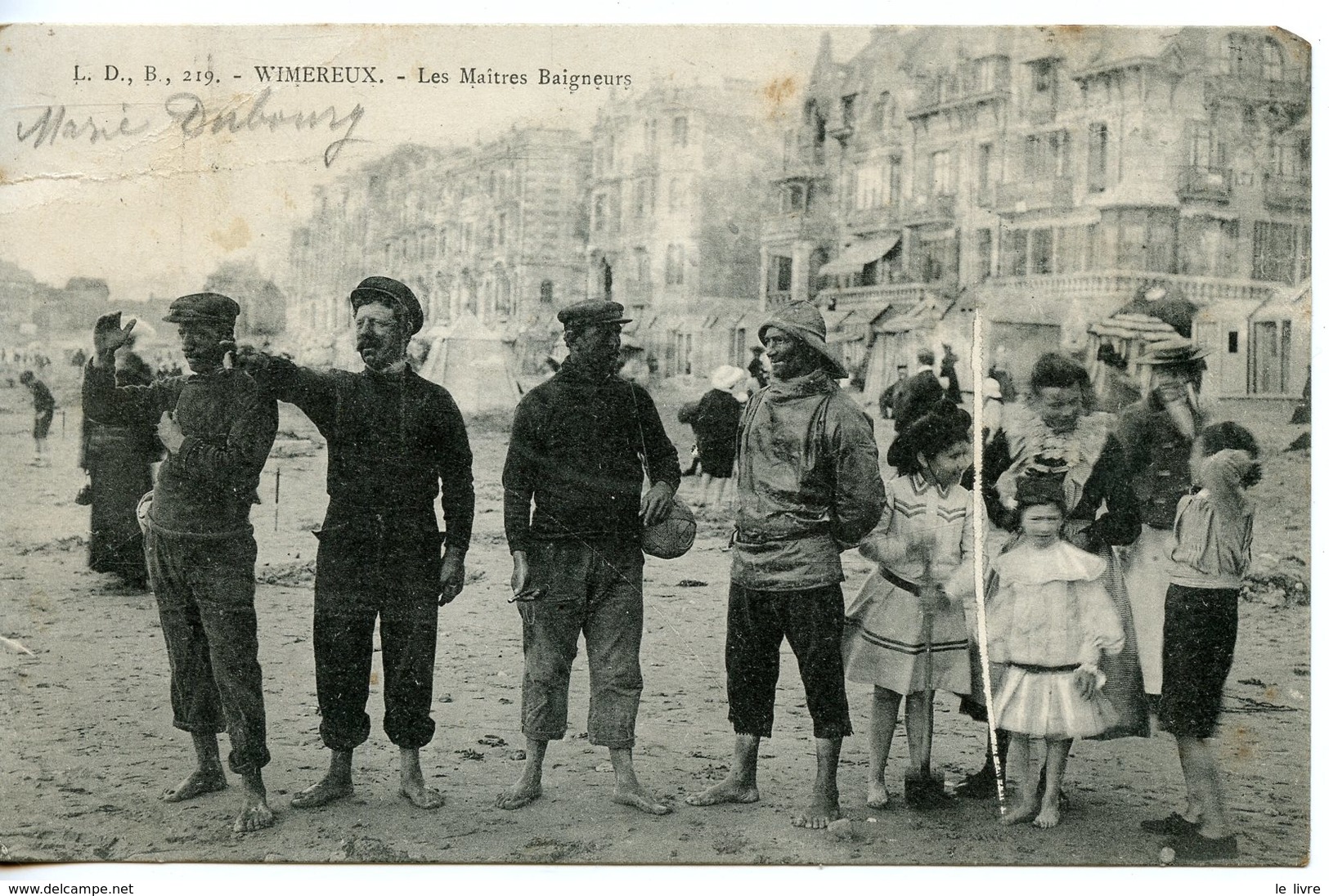 CPA 62 WIMEREUX. LES MATRES BAIGNEURS