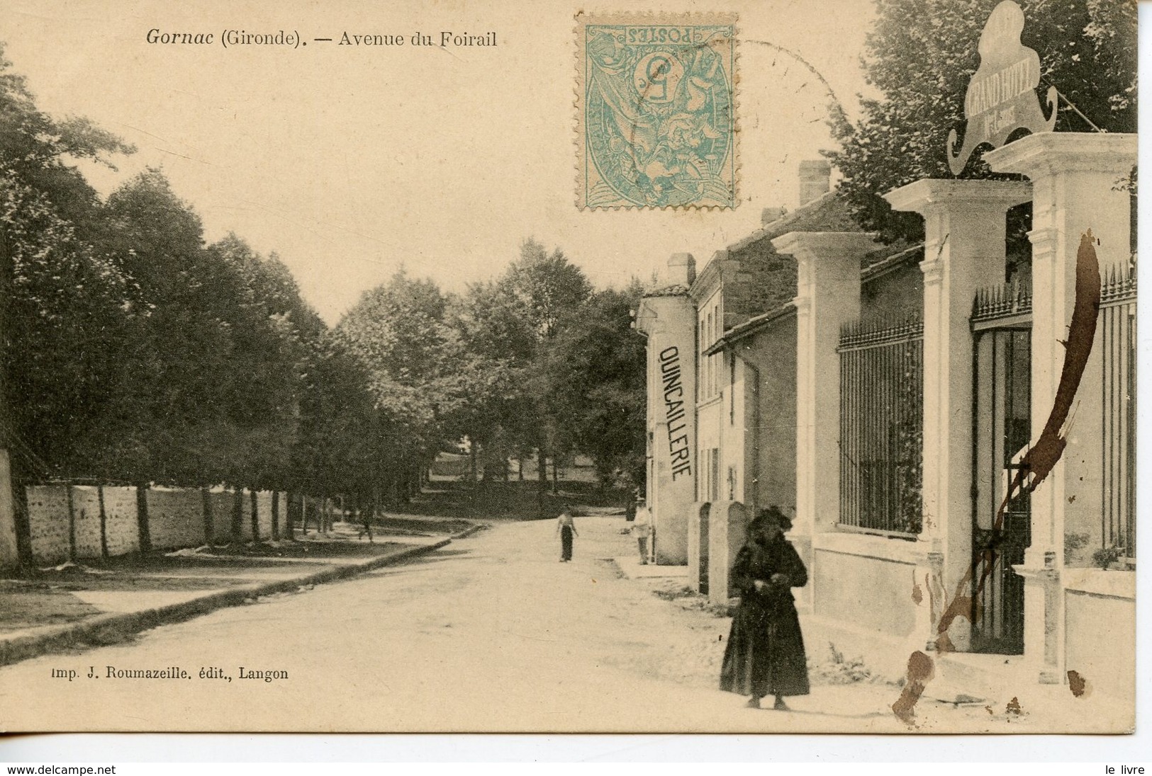 CPA 33 GORNAC. AVENUE DU FOIRAIL