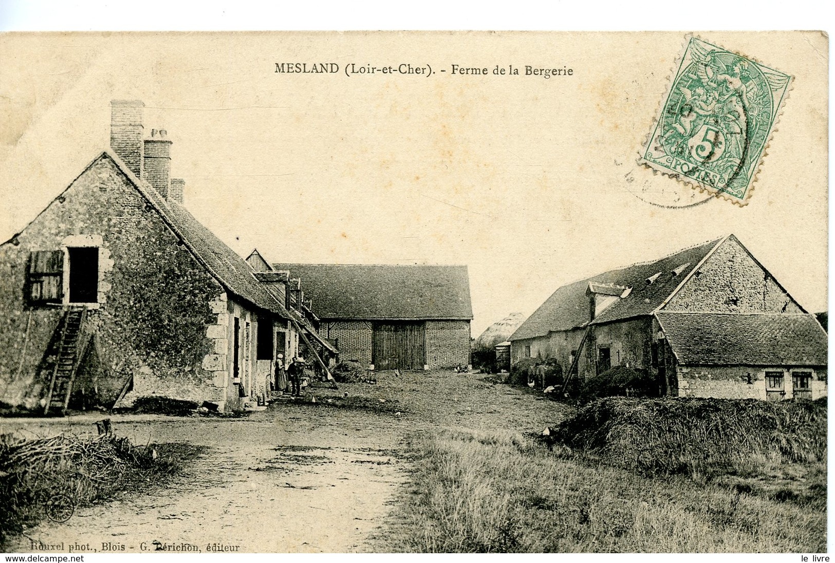 CPA 41 MESLAND. FERME DE LA BERGERIE 1907