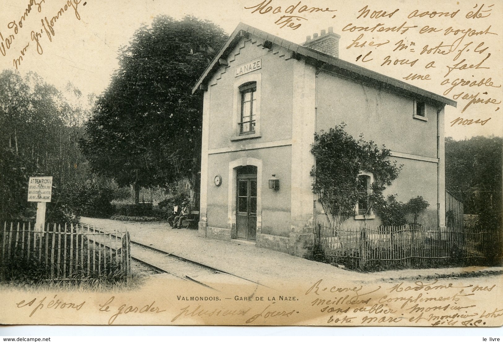 CPA 95 VALMONDOIS. GARE DE LA NAZE 1903