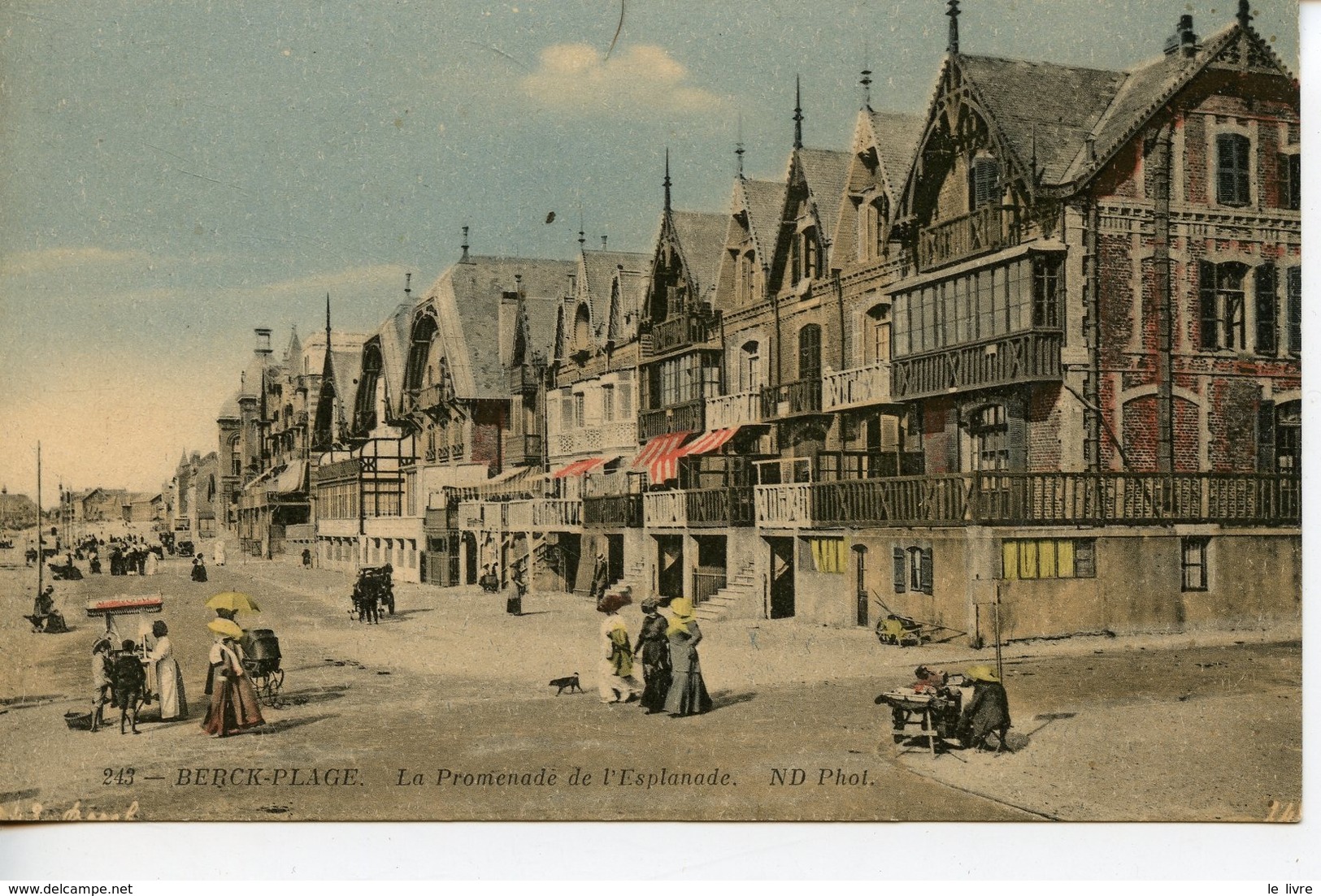 CPA COLORISEE 62 BERCK-PLAGE. LA PROMENADE DE L'ESPLANADE 1930