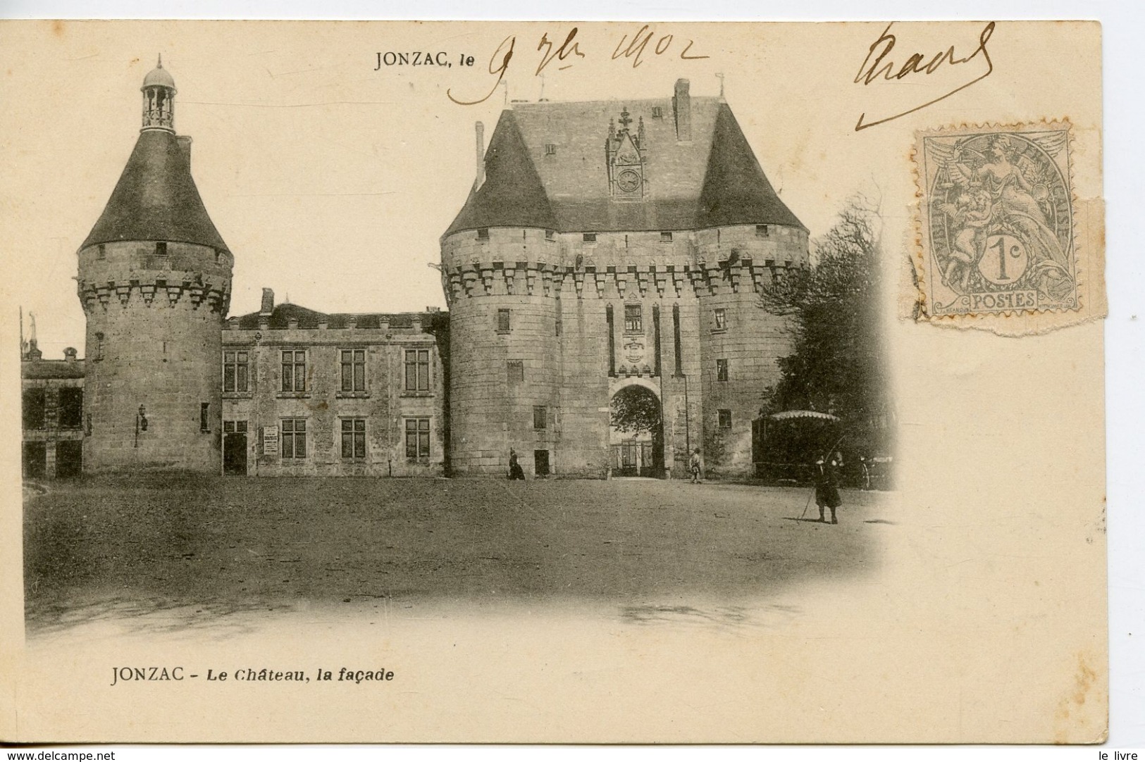 CPA 17 JONZAC. LE CHATEAU LA FACADE 1902