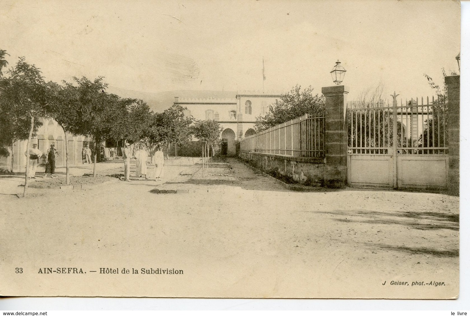 CPA ALGERIE AN-SEFRA. HOTEL DE LA SUBDIVISION 1916