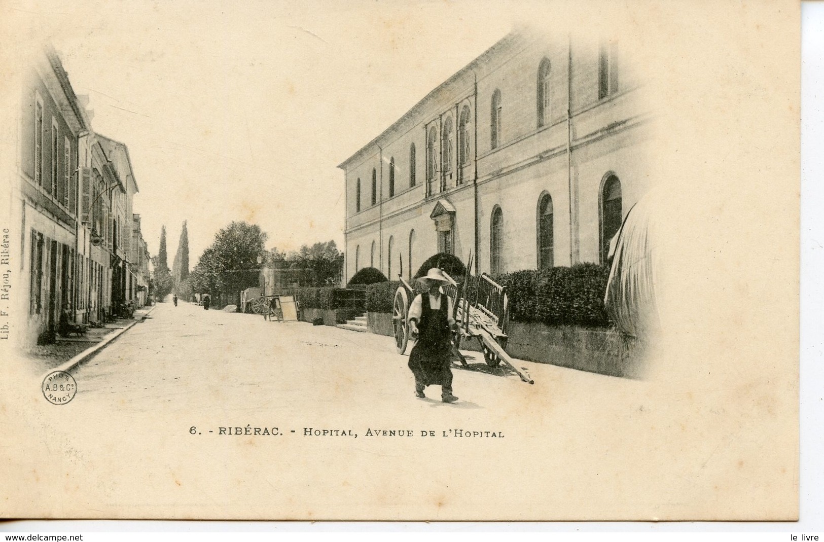 CPA 24 RIBERAC. HOPITAL, RUE DE L'HOPITAL