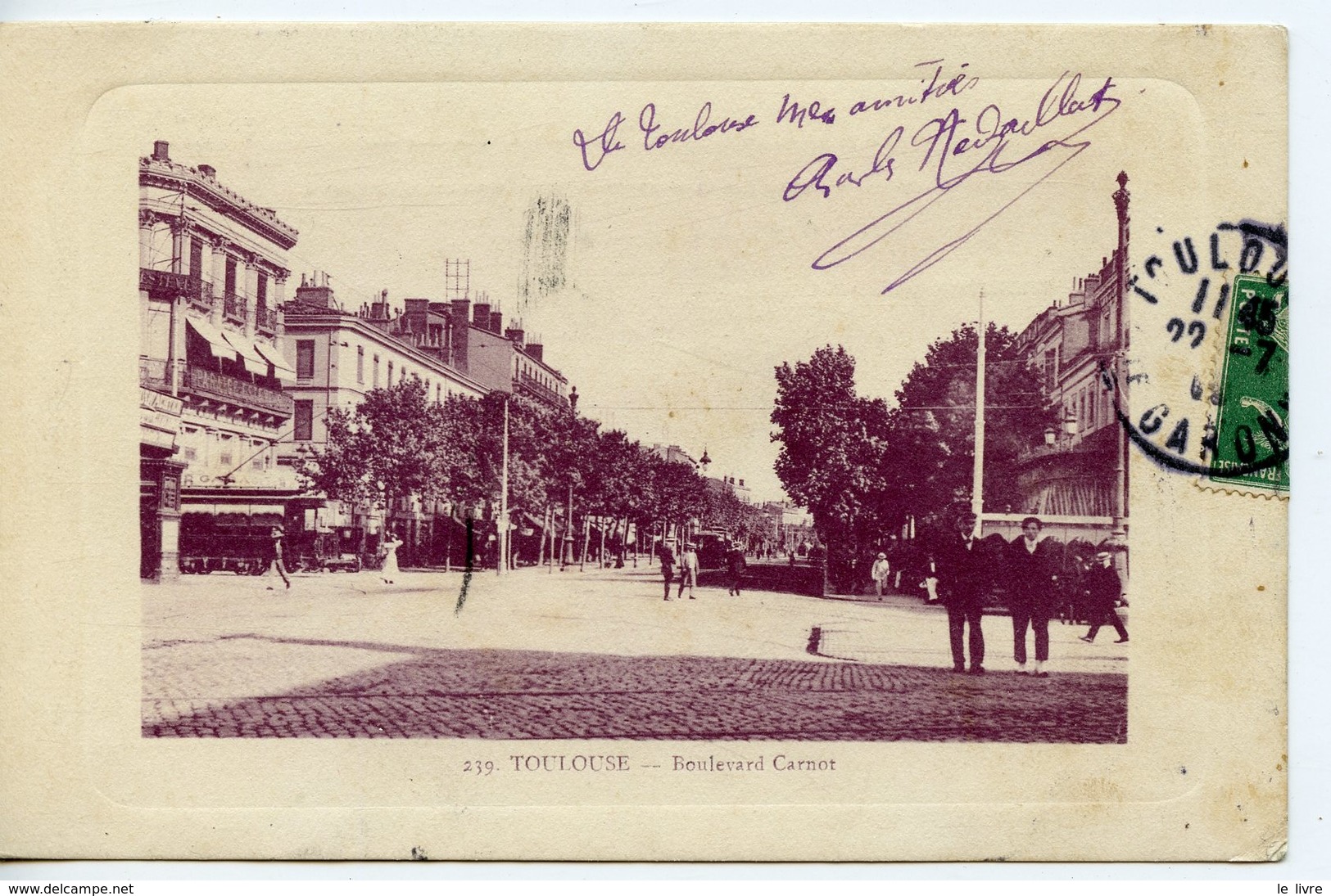 CPA 31 TOULOUSE. BOULEVARD CARNOT 1909