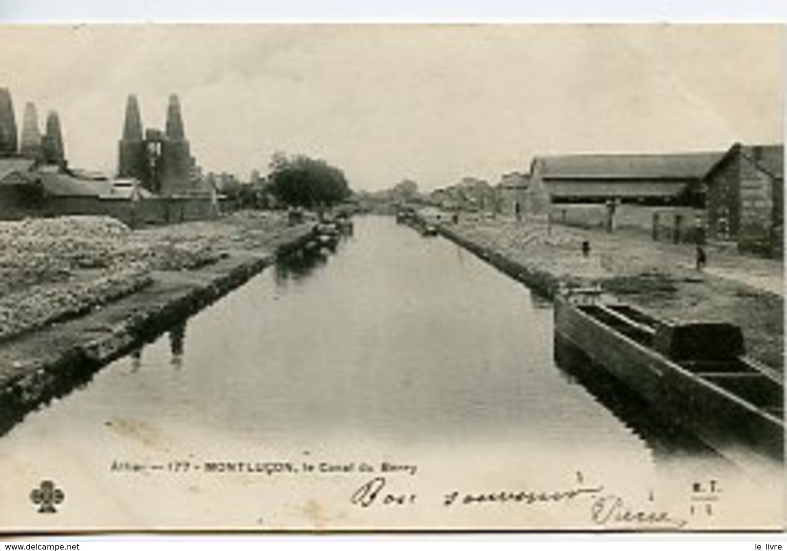 CPA 02 MONTLUCON. LE CANAL DU BERRY 1904