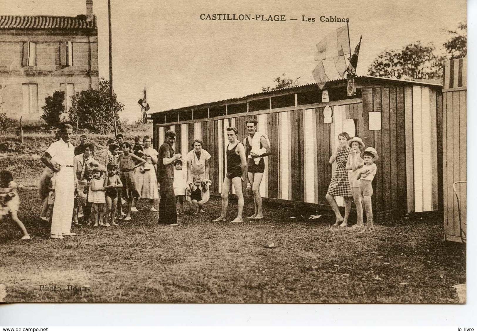 CPA CASTILLON SUR DORDOGNE (LA BATAILLE) LES CABINES VERS 1930
