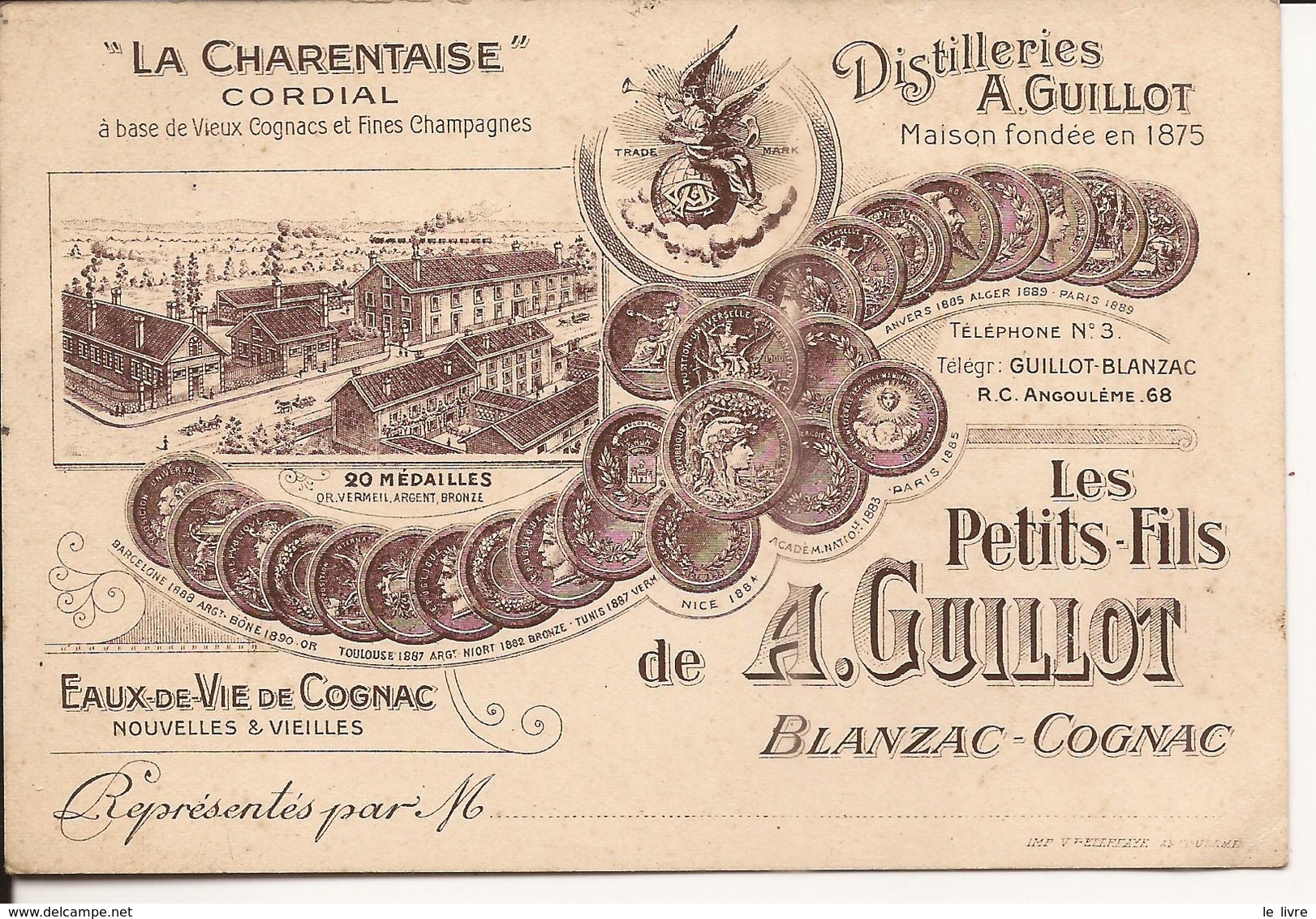 CARTE DE REPRESENTANT FORMAT CPA CORDIAL 