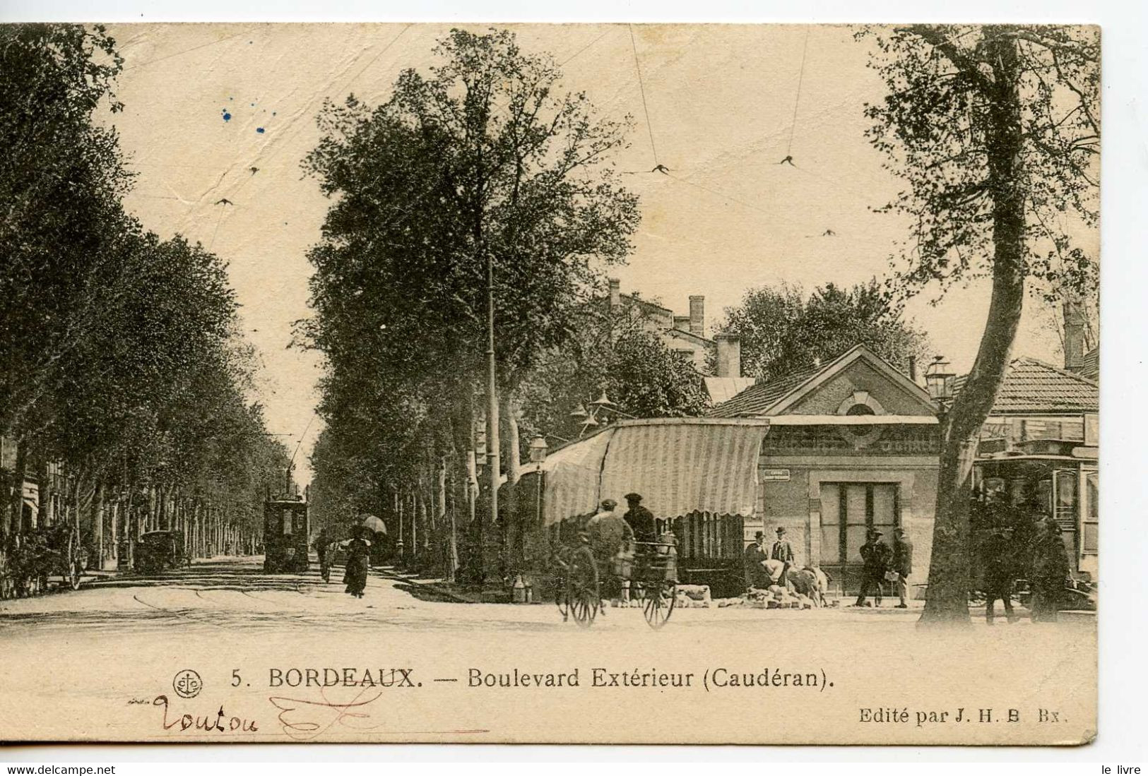 CPA 33 CAUDERAN BOULEVARD EXTERIEUR 1903