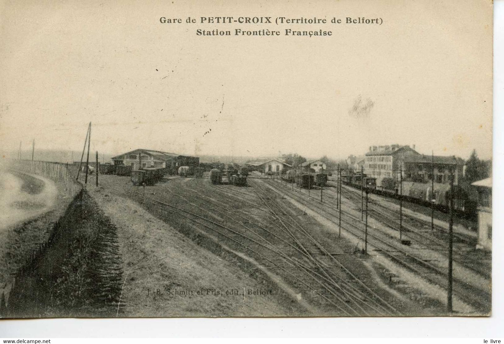 CPA 90 PETITE-CROIX. STATION FRONTIERE FRANCAISE 1916