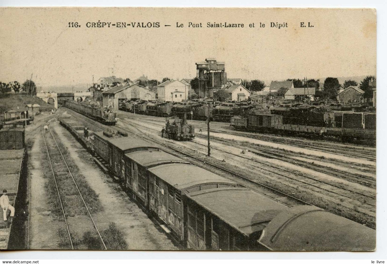 CPA 60 CREPY EN VALOIS. LE PONT SAINT-LAZARE ET LE DEPT