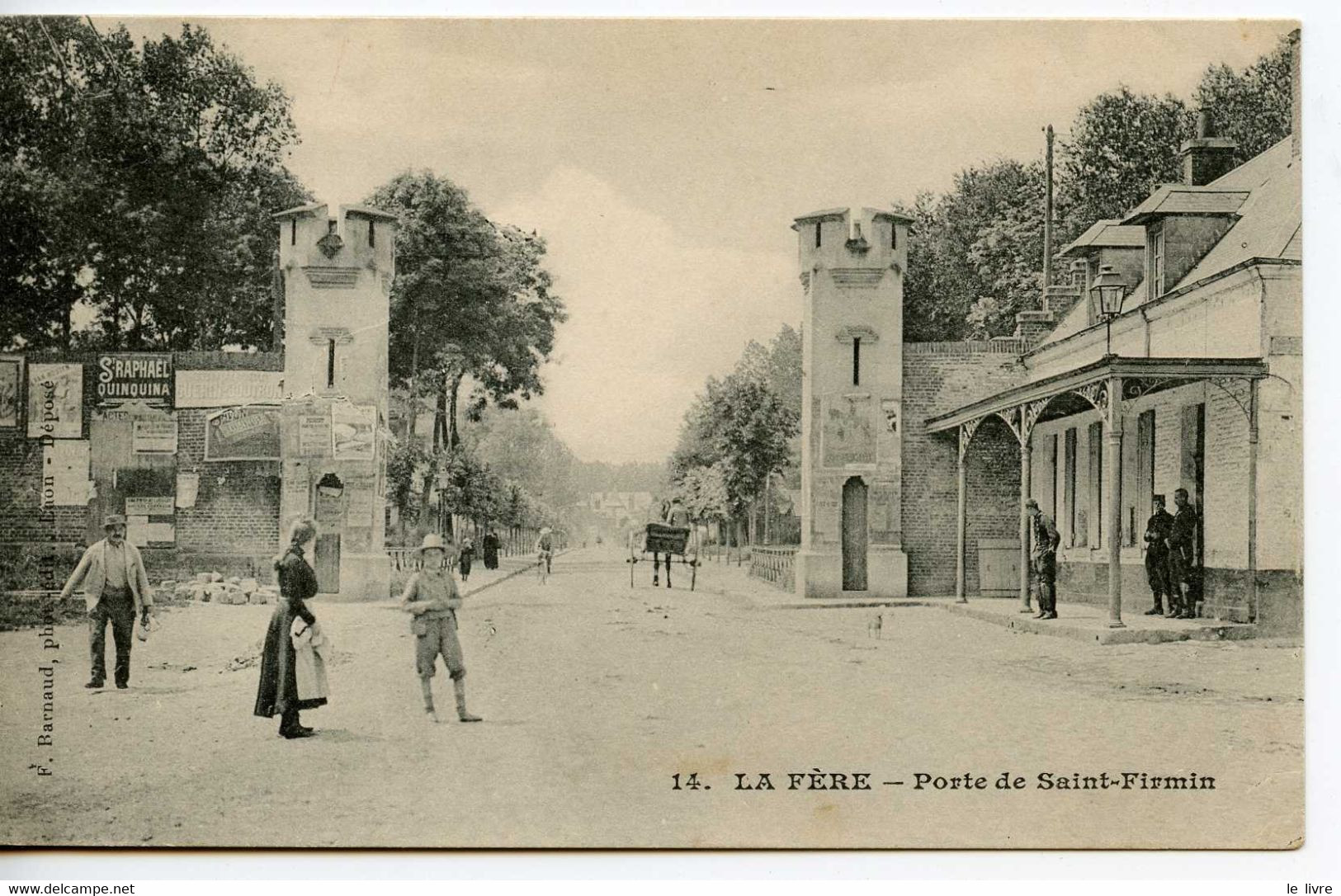 CPA 02 LA FERE. PORTE DE SAINT-FIRMIN