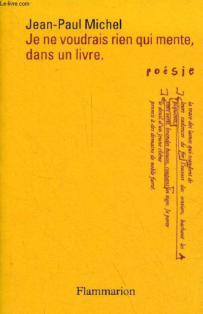 Je ne voudrais rien qui mente, dans un livre suivi de Dfends-toi, Beaut violente ! (dition nouvelle) - Collection Posie.