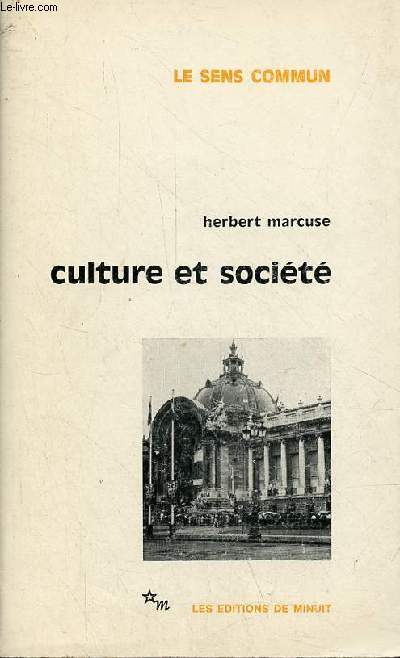 Culture et socit - Collection le sens commun.