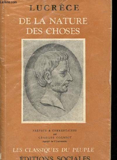 De la nature des choses - Collection les classiques du peuple.