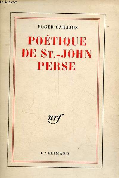 Potique de St.-John Perse.