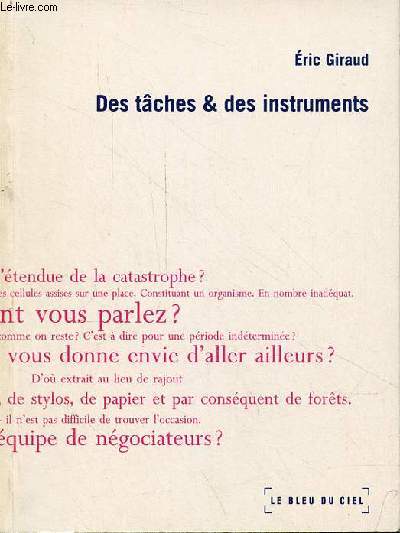 Des tches & des instruments.