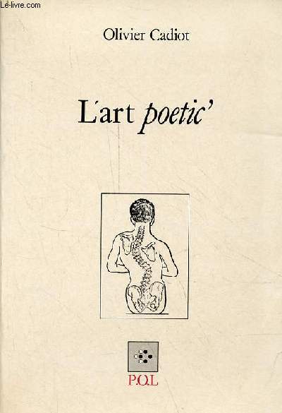 L'art poetic' - ddicac par l'auteur.