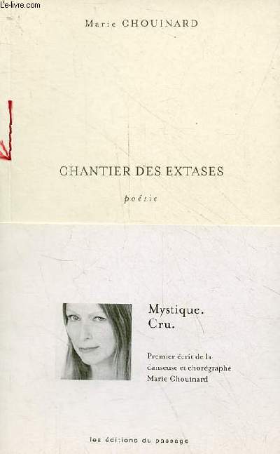 Chantier des extases - posie.