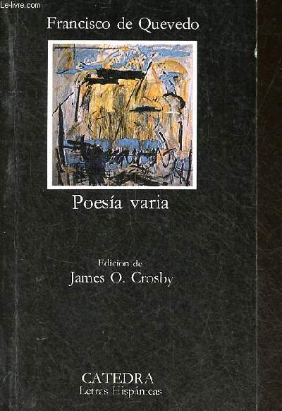 Poesia varia - decimosexta edicion - Collection letras hispanicas n134.