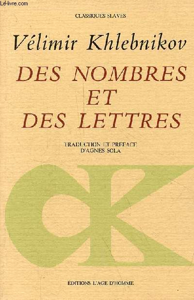 Des nombres et des lettres - Collection classiques slaves.